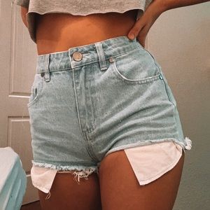 Light Wash Jean Shorts